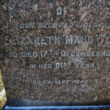 BROMFIELD Elizabeth Maud Tod -1945 :: BROMFIELD Percy 1887-1887 _3