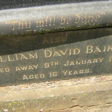 BAIKIE William David -1903