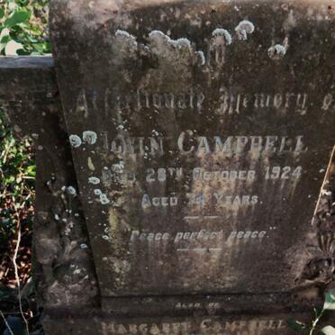 CAMPBELL John -1924 & Margaret -1931 _1