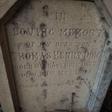 DOIG Thomas Henry 1872-1899