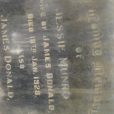 DONALD James -19445 &amp; Jessie MUNRO -1928