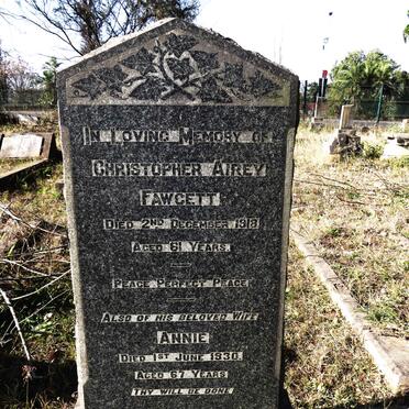 FAWCETT Christopher Airey -1918 & Annie -1930