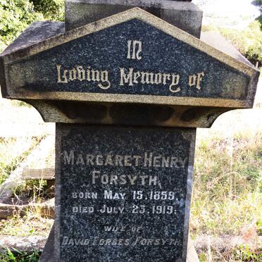 FORSYTH David Forbes 1859-1924 & Margaret Henry 1859-1919 _1