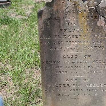 HEELEY Arthur Rupert -1873 :: HEELEY Henry Francis -1879 :: HEELEY Frederick -1880