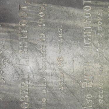 LIGHTFOOT Robert -1909 &amp; Ruth -1912