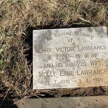 LAWRANCE Henry Victor 1909-1986 & Molly Esme 1910-1999