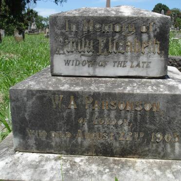 PARSONSON Emily Elizabeth -1905