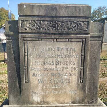 STOCKS Thomas -1910 :: STOCKS W.T. -1935