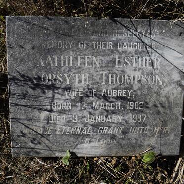THOMPSON Kathleen Esther, FORSYTH- 1902-1987