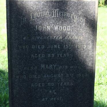 WOOD John -1919 &amp; Mary -1920