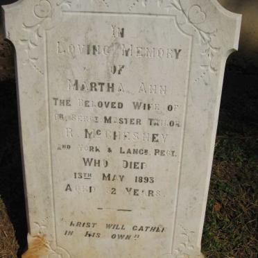 McCHESNEY Martha Ann -1893