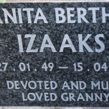 IZAAKS Anita Bertha 1949-2007