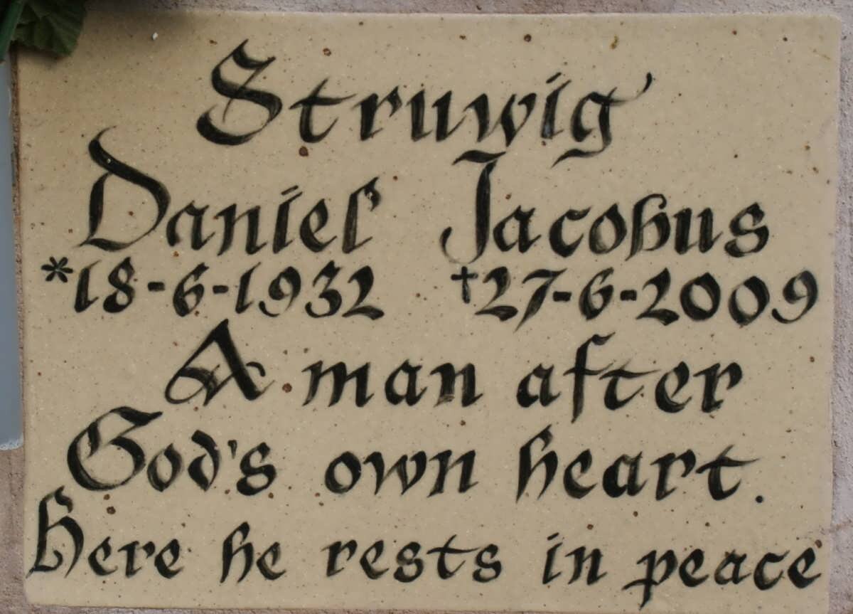 STRUWIG Daniel Jacobus 1932-2009