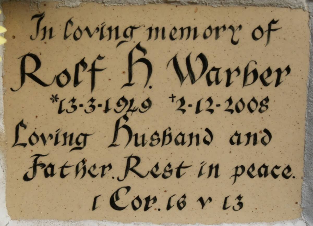 WARBER Rolf H. 1949-2008