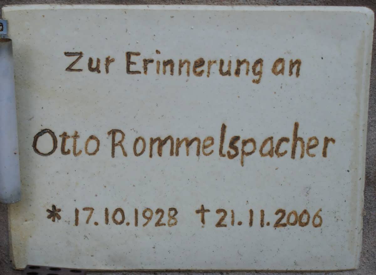 ROMMELSPACHER Otto 1928-2006