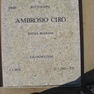 AMBROSIO Ciro 1920-1942