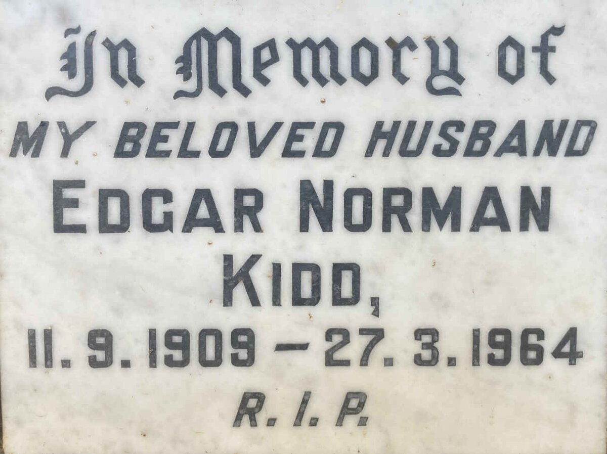 KIDD Edgar Norman 1909-1964