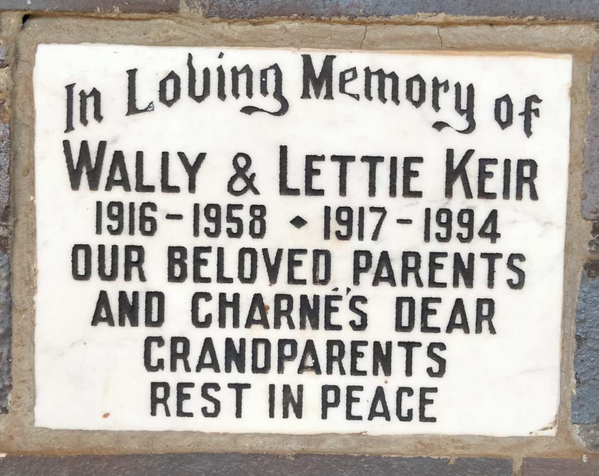 KEIR Wally 1916-1958 & Lettie 1917-1994