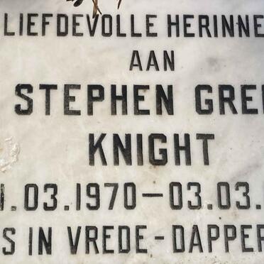 KNIGHT Stephen Greig 1970-1995