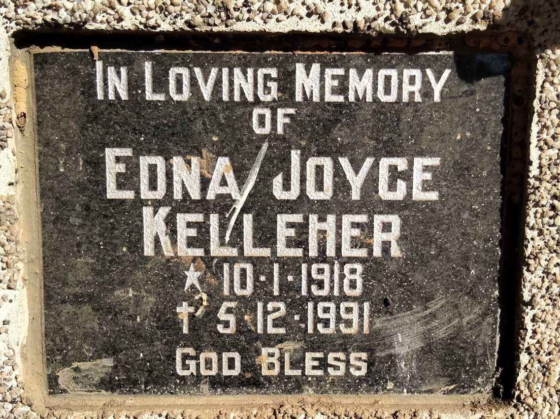KELLEHER Edna Joyce 1918-1991