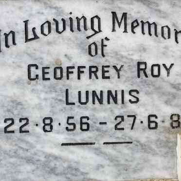 LUNNIS Geoffrey Roy 1956-1982