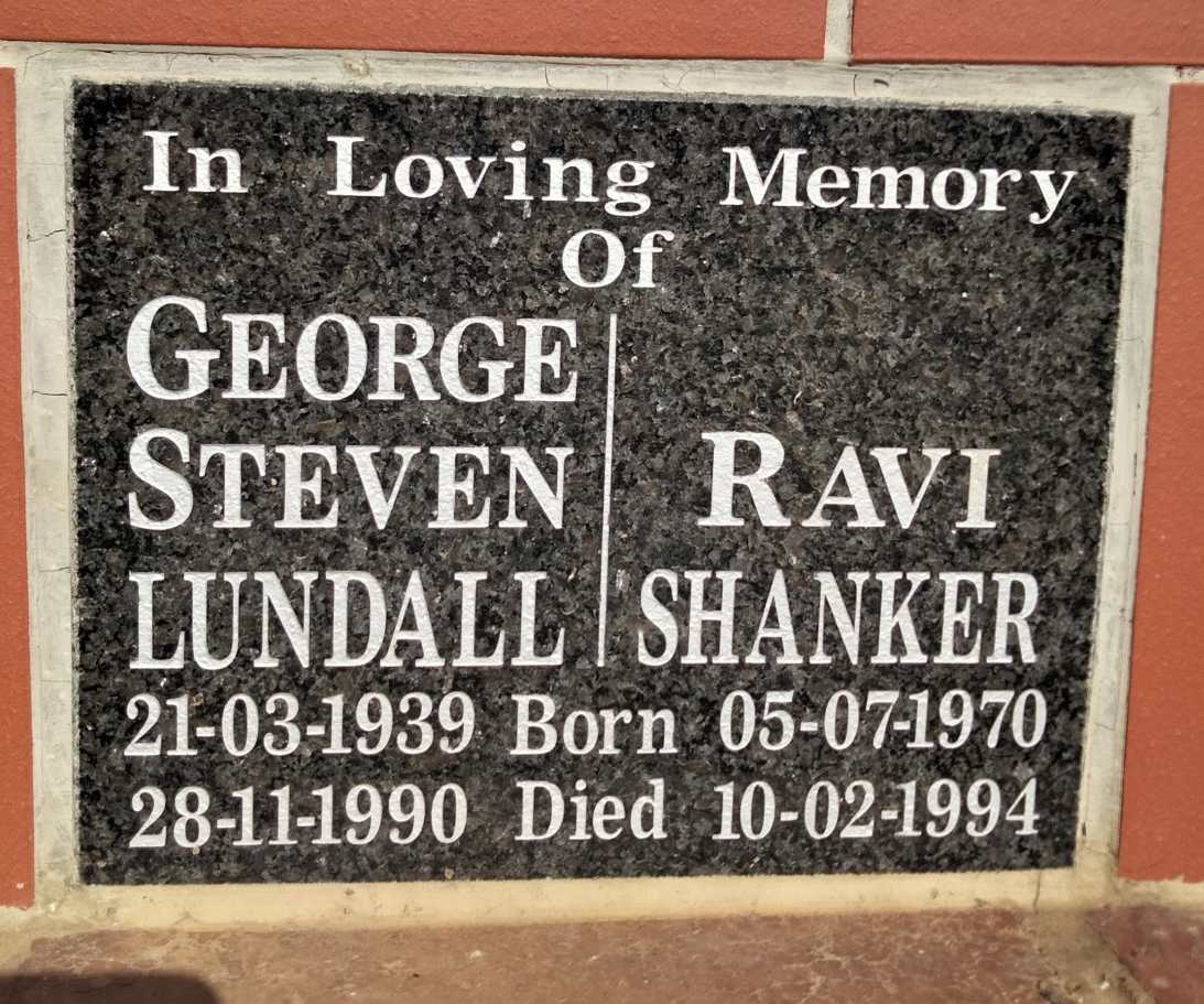 LUNDALL George Steven 1939-1990 :: SHANKER Ravi 1970-1994
