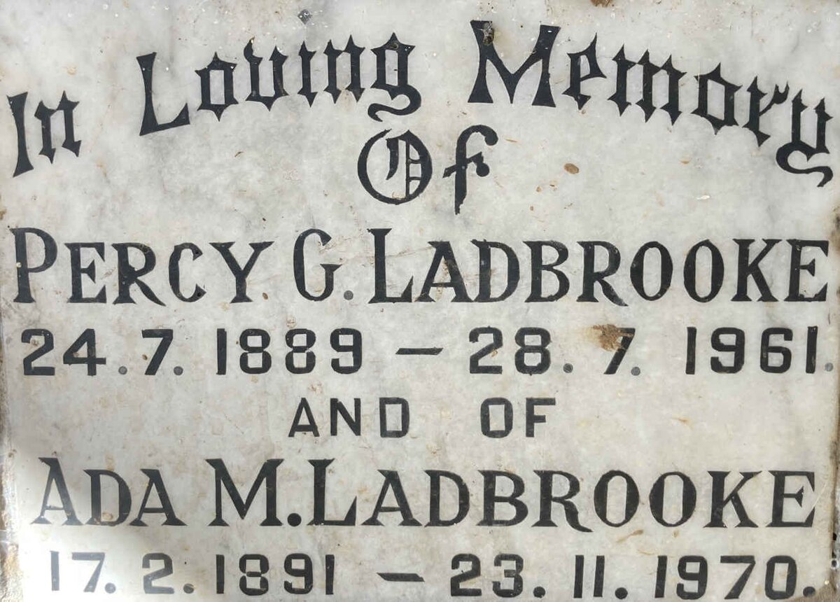 LADBROOKE Percy G. 1889-1961 & Ada M. 1891-1970