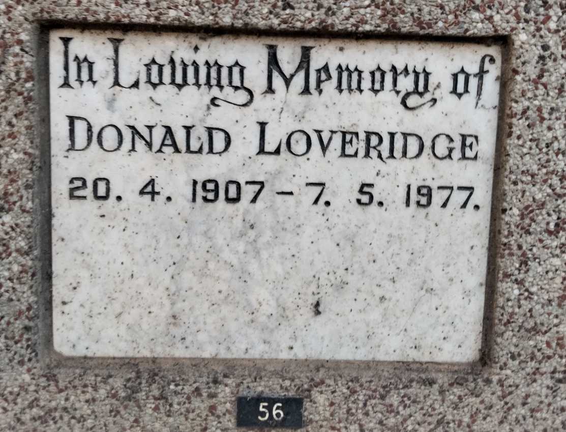 LOVERIDGE Donald 1907-1977