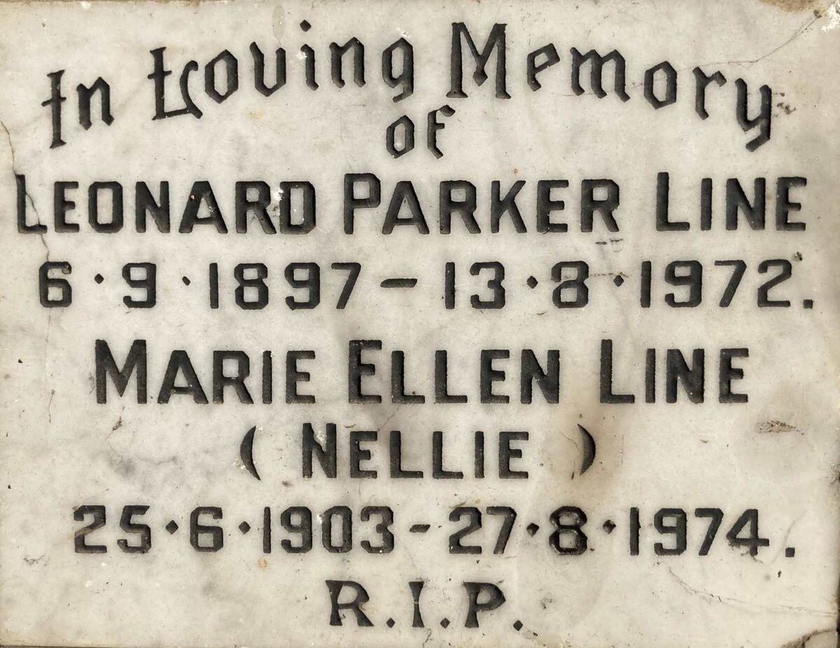 LINE Leonard Parker 1897-1972 & Marie Ellen 1903-1974