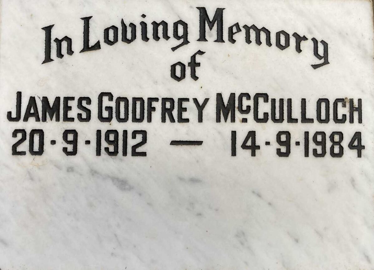 MCCULLOCH James Godfrey 1912-1984