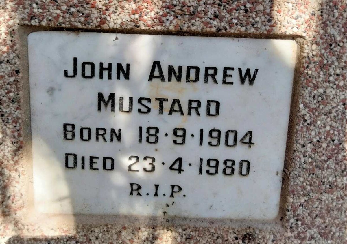 MUSTARD John Andrew 1904-1980