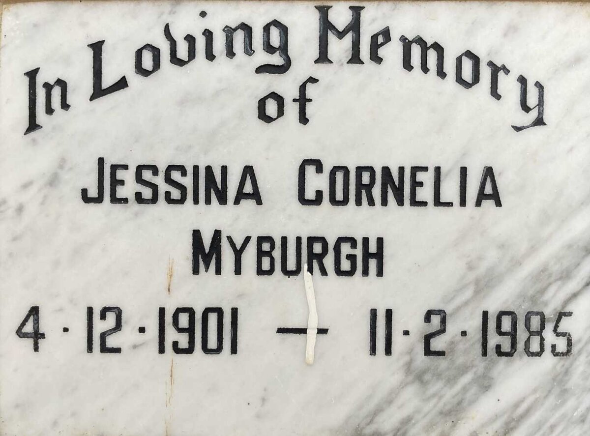 MYBURGH Jessina Cornelia 1901-1985