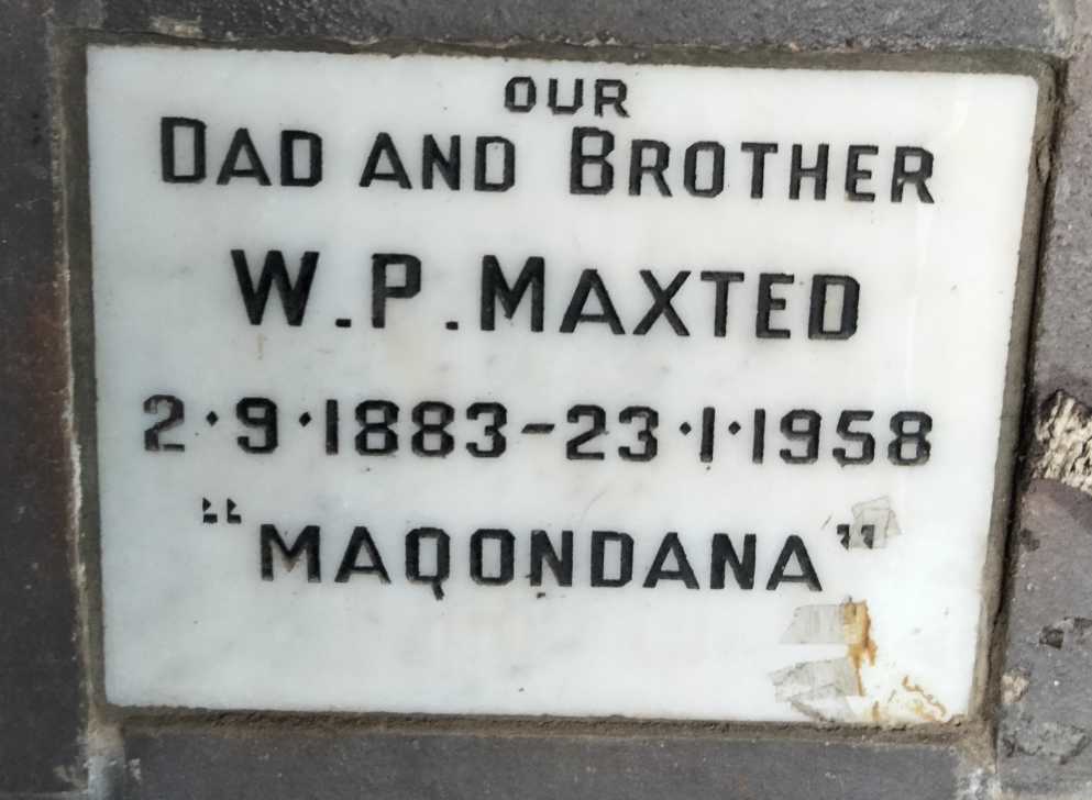MAXTED W.P. 1883-1958
