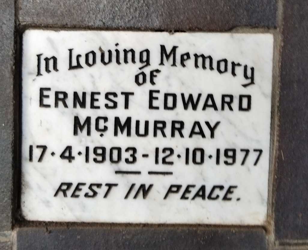 MCMURRAY Ernest Edward 1903-1977