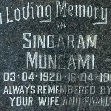 MUNSAMI Singaram 1920-1999