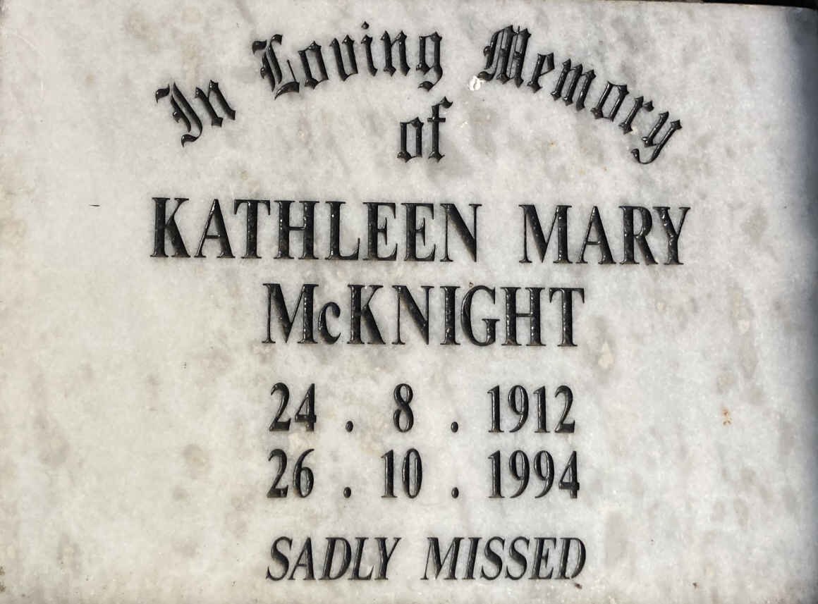 McKNIGHT Kathleen Mary 1912-1994