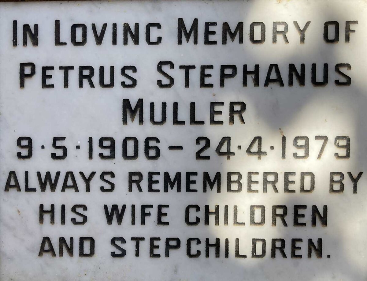 MULLER Petrus Stephanus 1906-1979