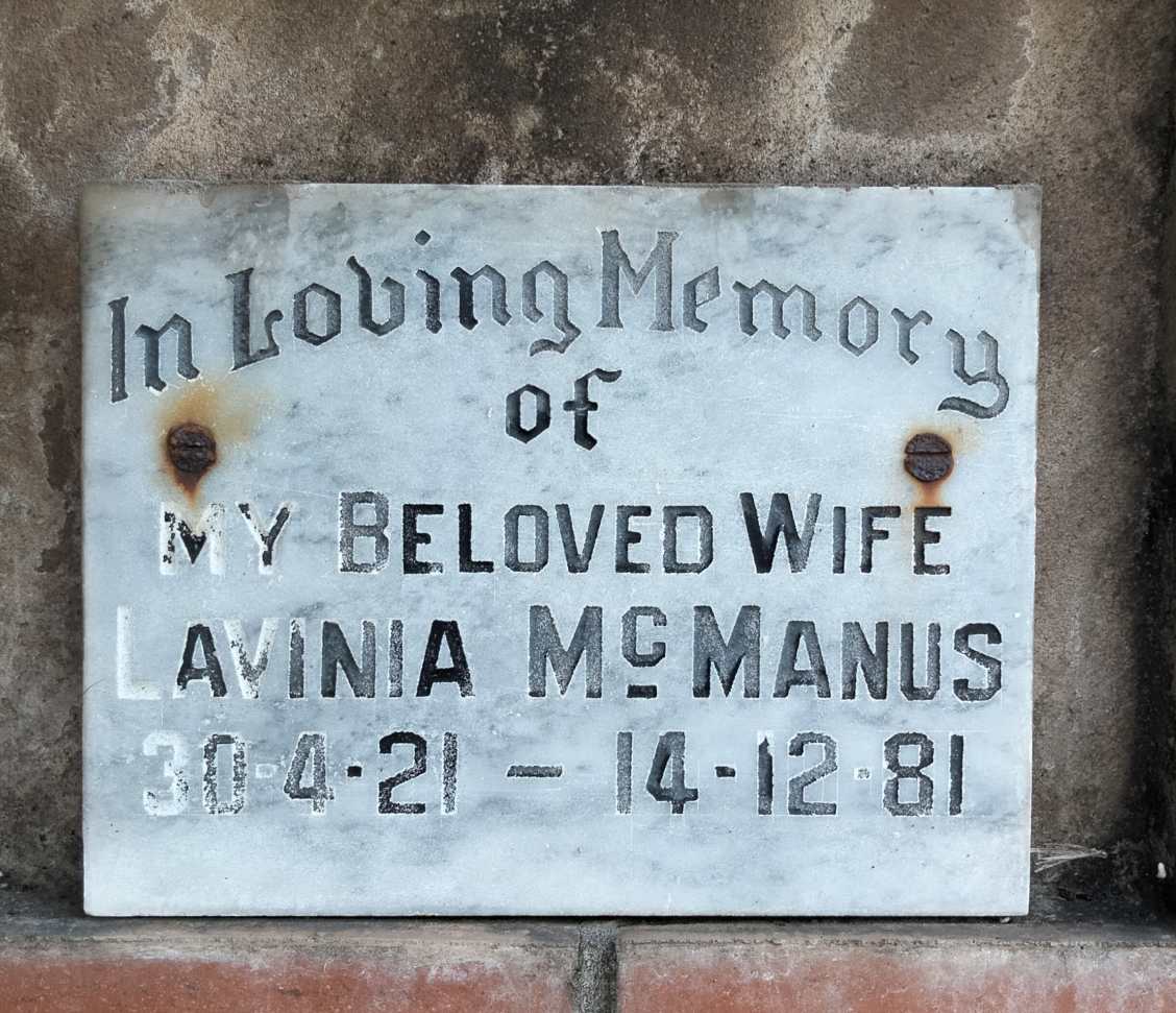 MCMANUS Lavinia 1921-1981
