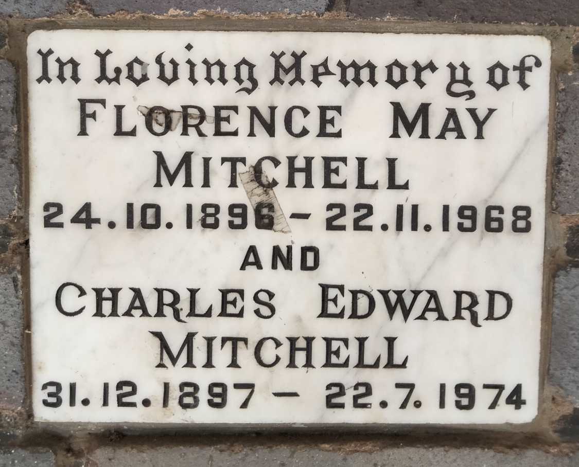 MITCHELL Charles Edward 1897-1974 & Florence May 1896-1968