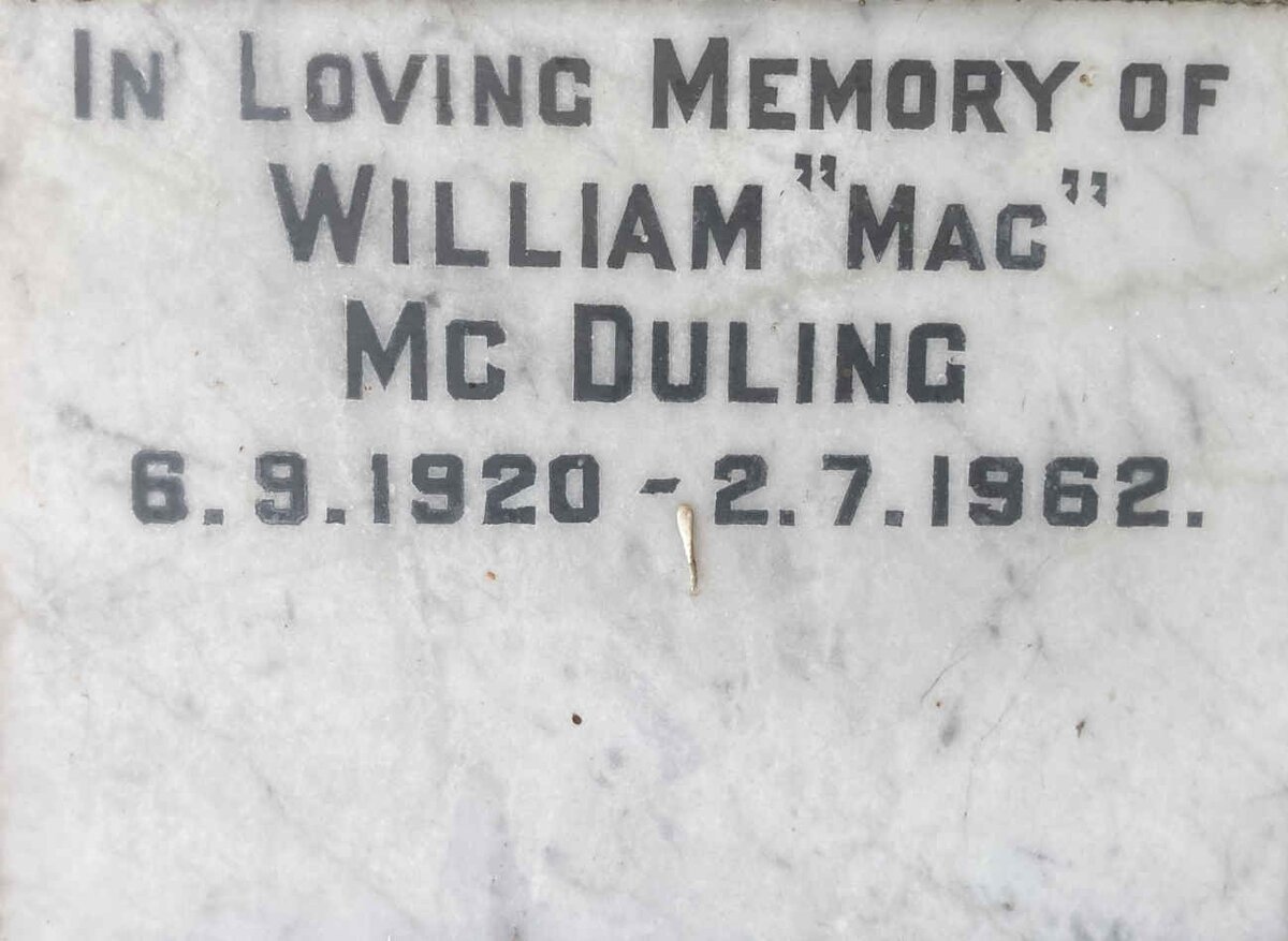 MCDULING William 1920-1962