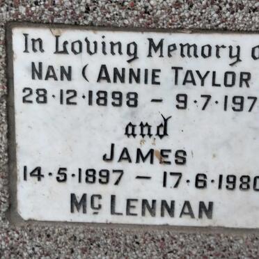 MCLENNAN James 1897-1980 & Annie Taylor 1898-1976