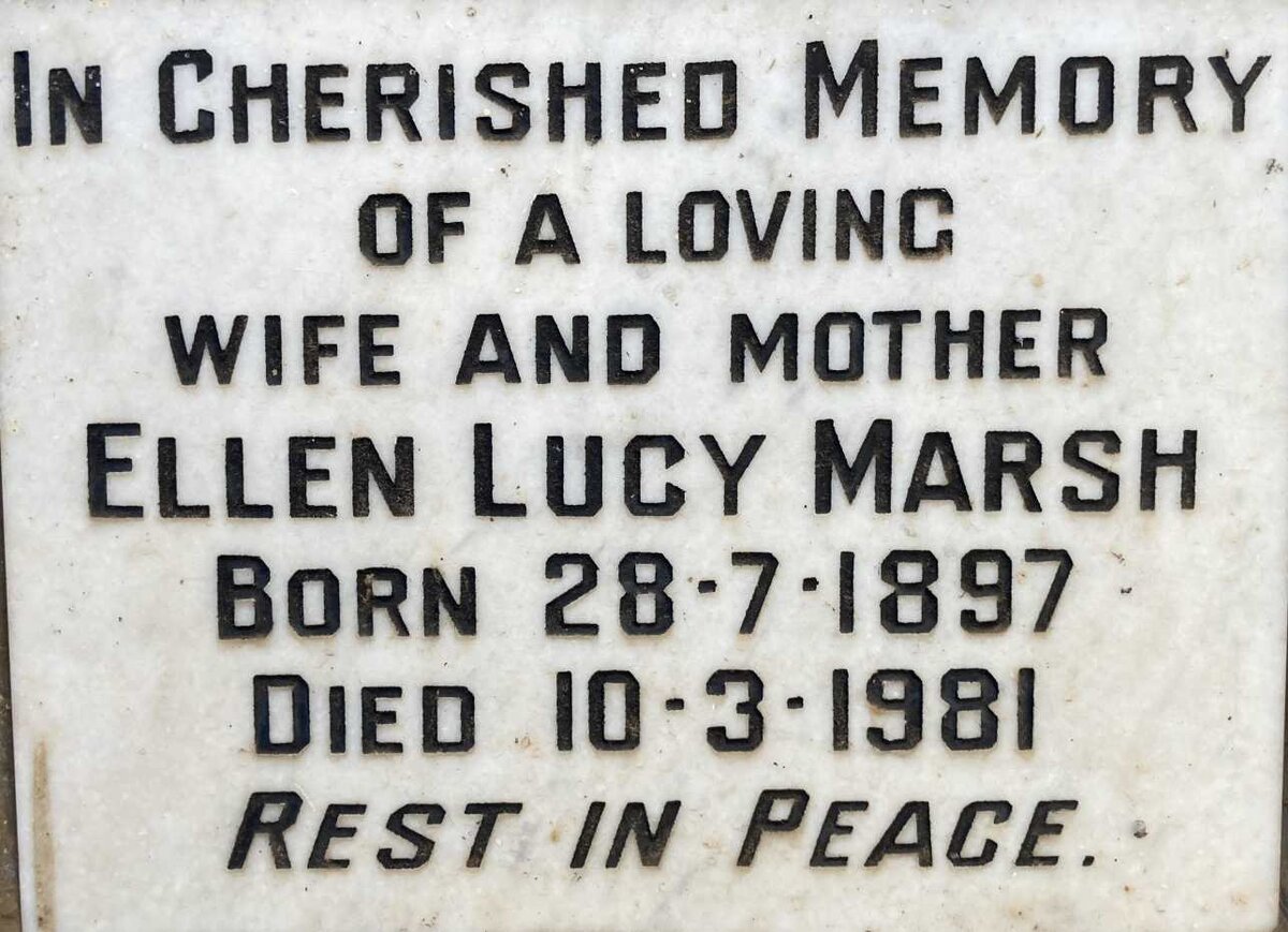 MARSH Ellen Lucy 1897-1981