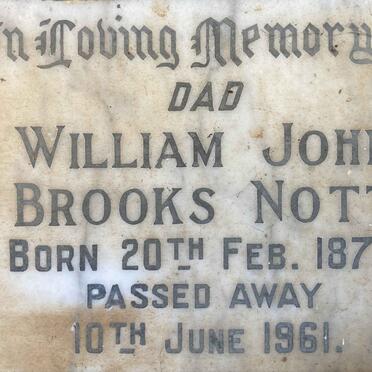 NOTT William John Brooks 1879-1961