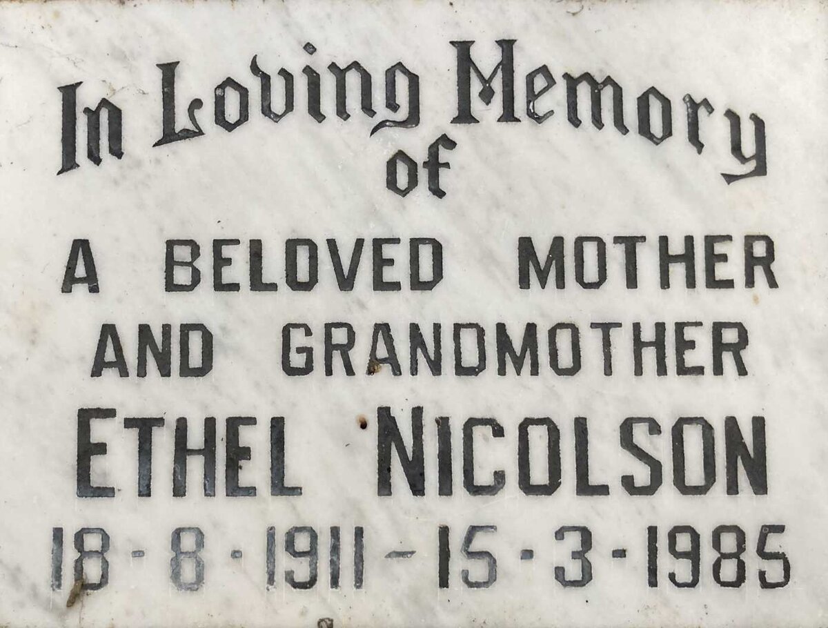 NICOLSON Ethel 1911-1985