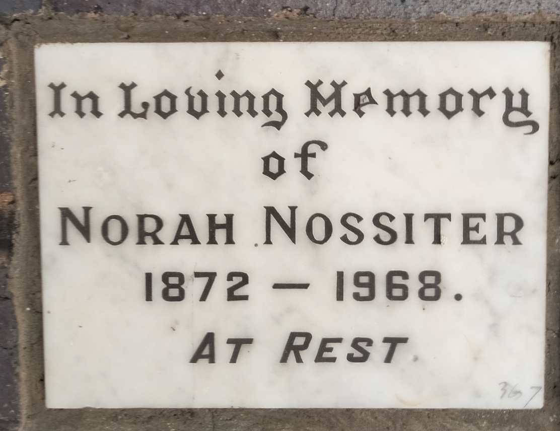 NOSSITER Norah 1872-1968