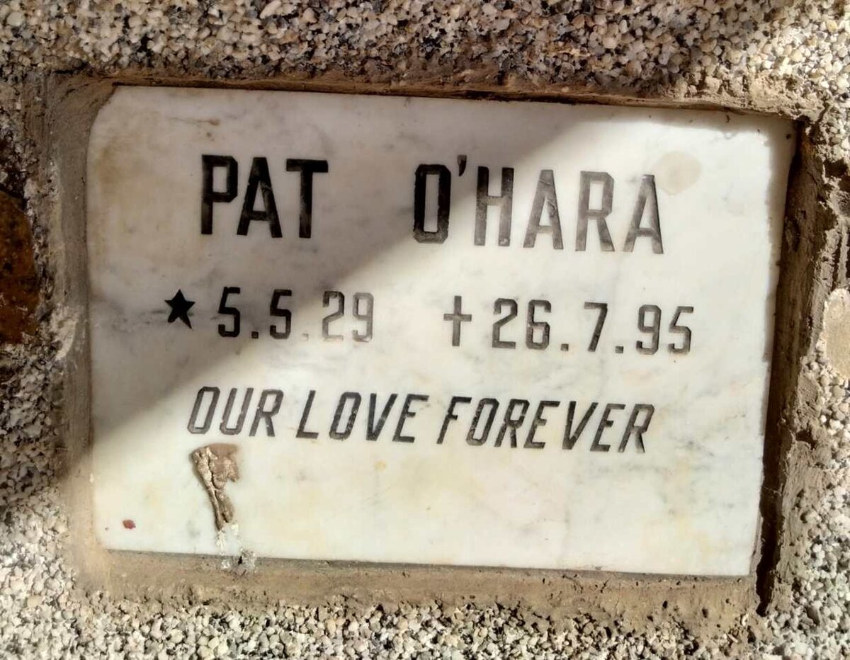 O'HARA Pat 1929-1995