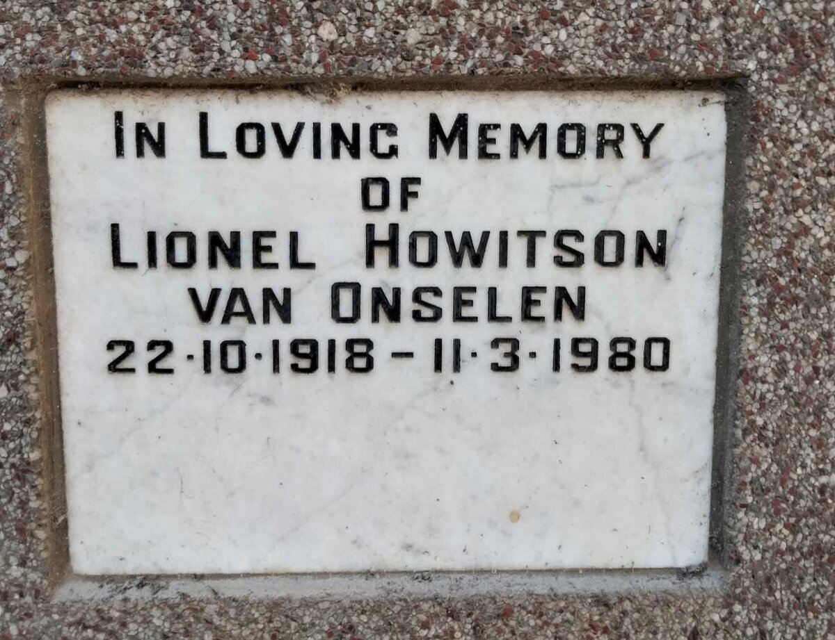 ONSELEN Lionel Howitson, van 1918-1980