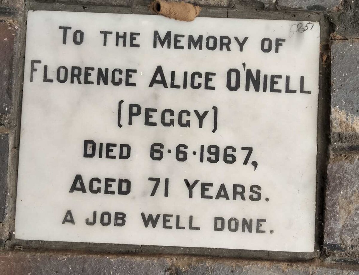 O'NIELL Florence Alice -1967