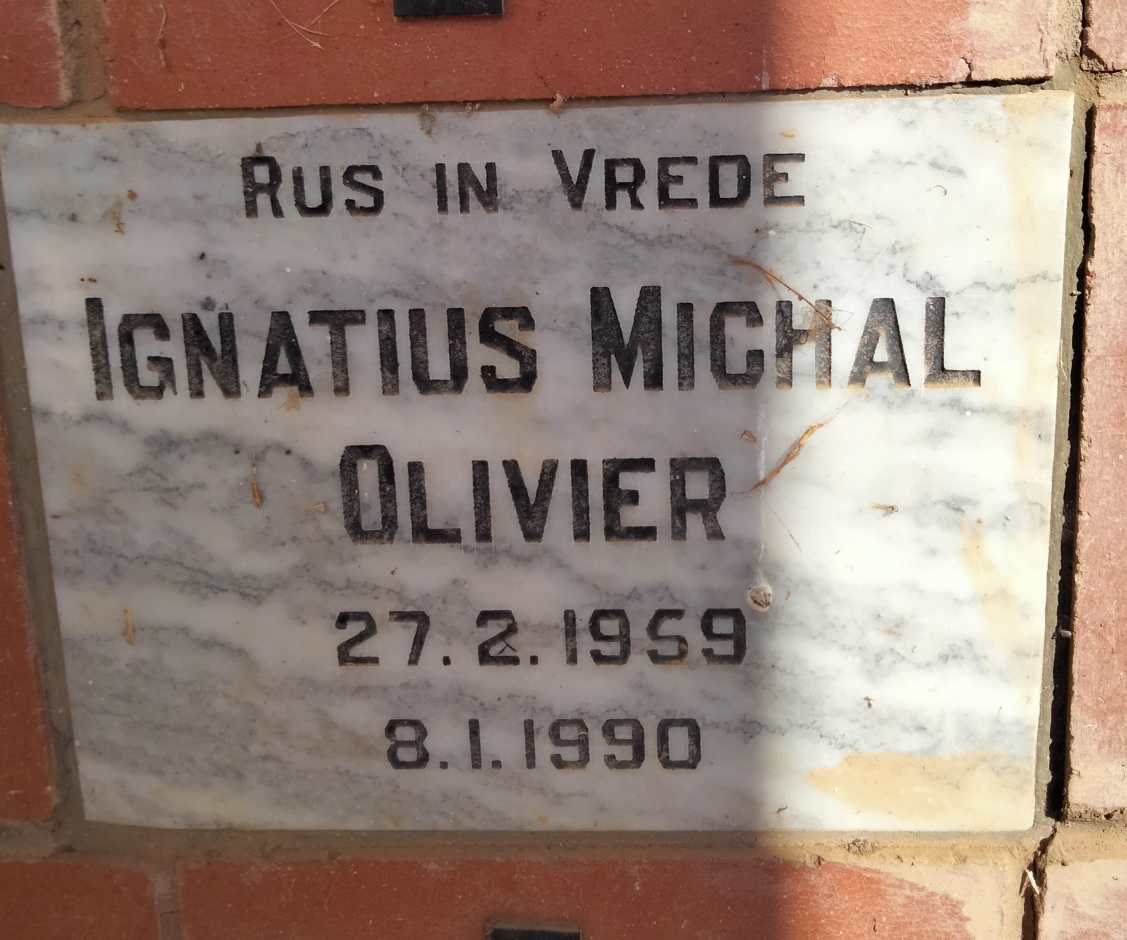 OLIVIER Ignatius Michal 1959-1990