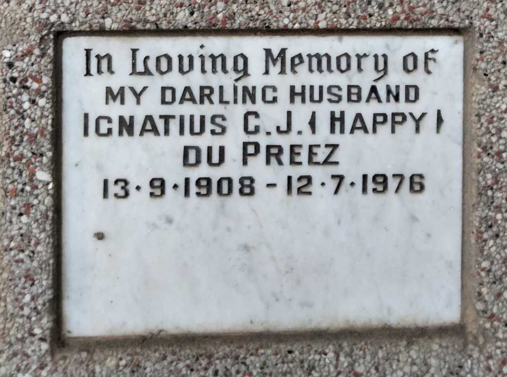 PREEZ Ignatius C.J., du 1908-1976